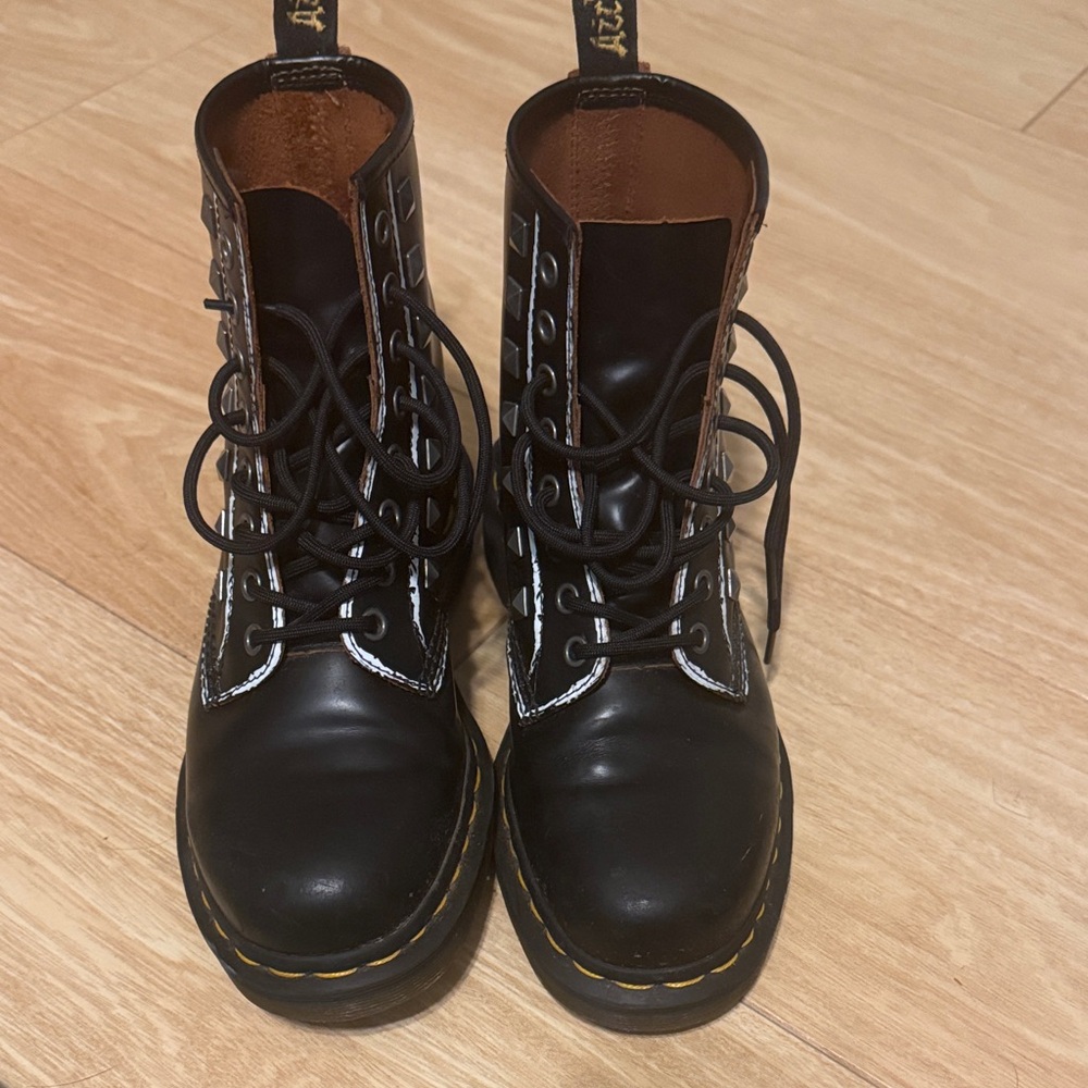 Dr. Martens Black Leather Combat Boots